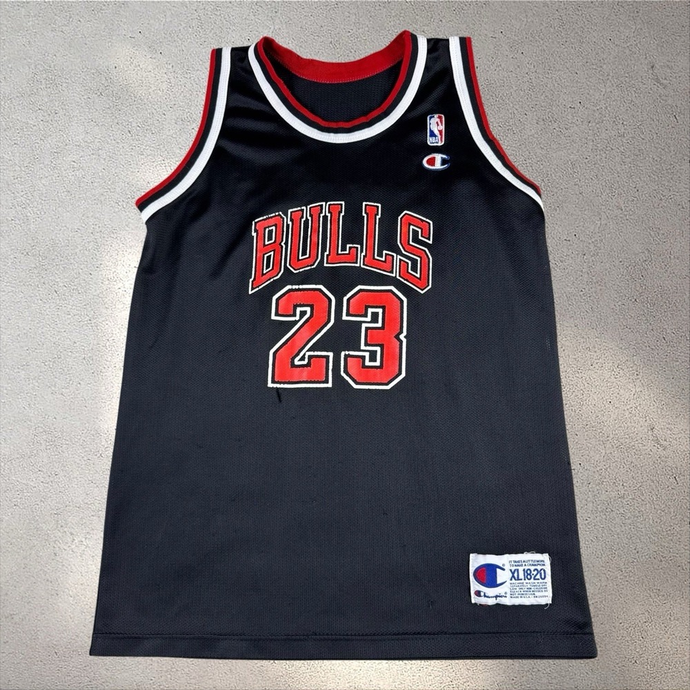 Vintage Michael Jordan Champion Jersey Youth XL 18-20 Chicago Bulls NBA USA‎